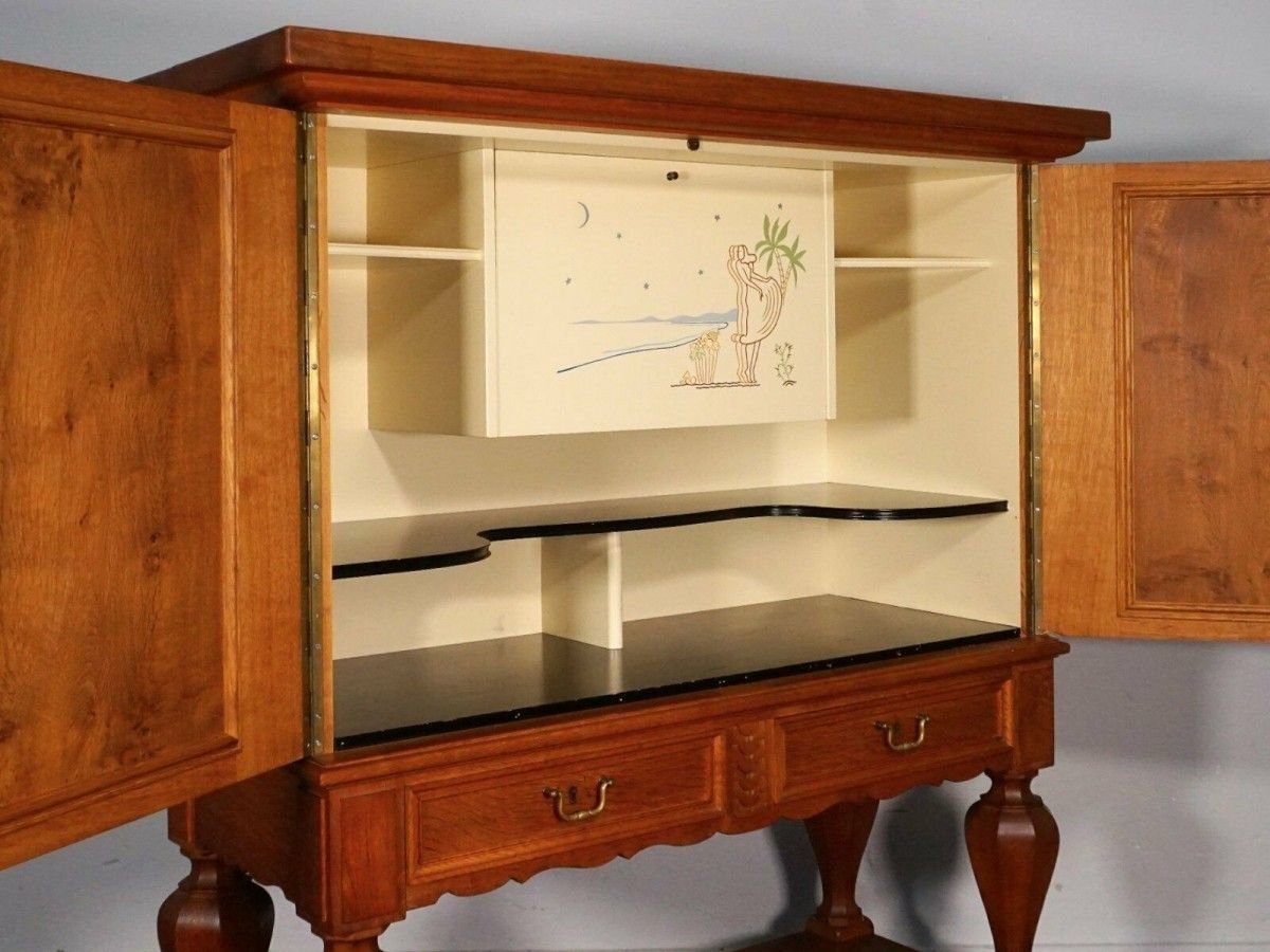 Stollenschrank 30er Bar Sideboard Kommode Alt Antik