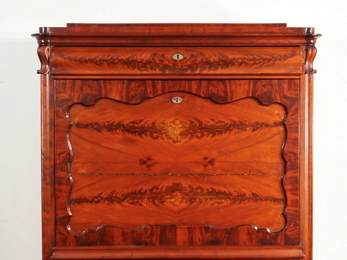 Standsekretär Louis Philippe Schrank Kommode Alt Antik