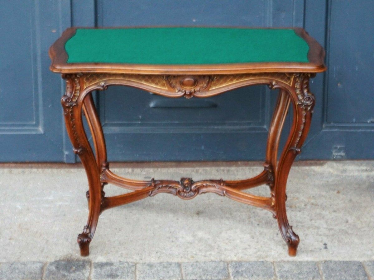 Tisch Wiener Barock Schreibtisch Nussbaum Alt Antik