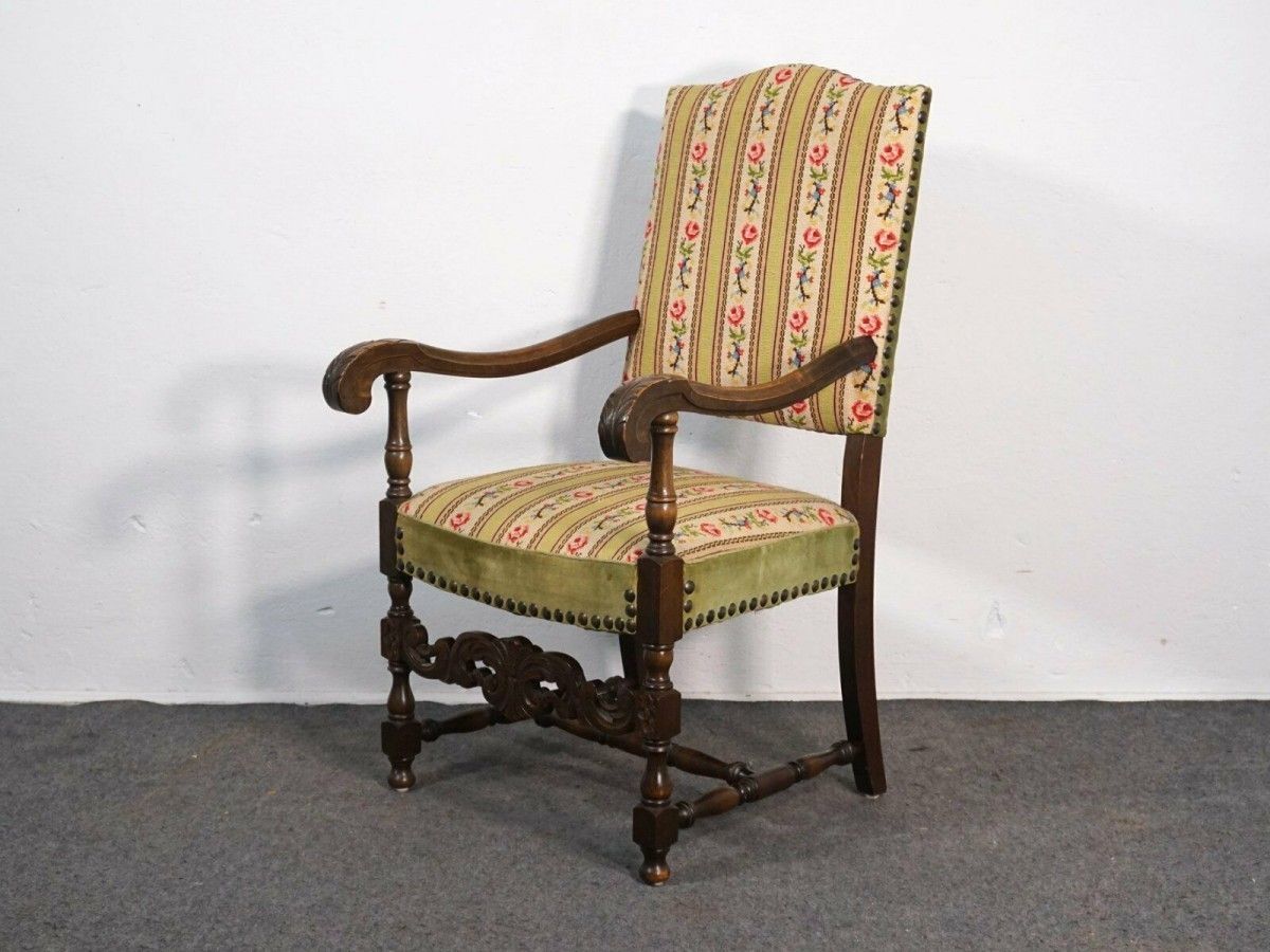Armlehnsessel Barock-Stil Stuhl Sofa Polster Alt Antik