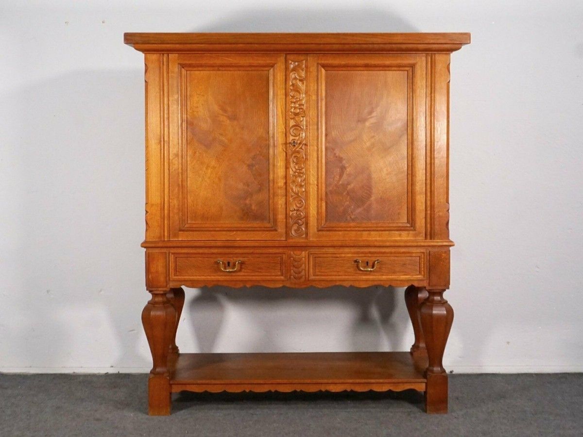 Stollenschrank 30er Bar Sideboard Kommode Alt Antik