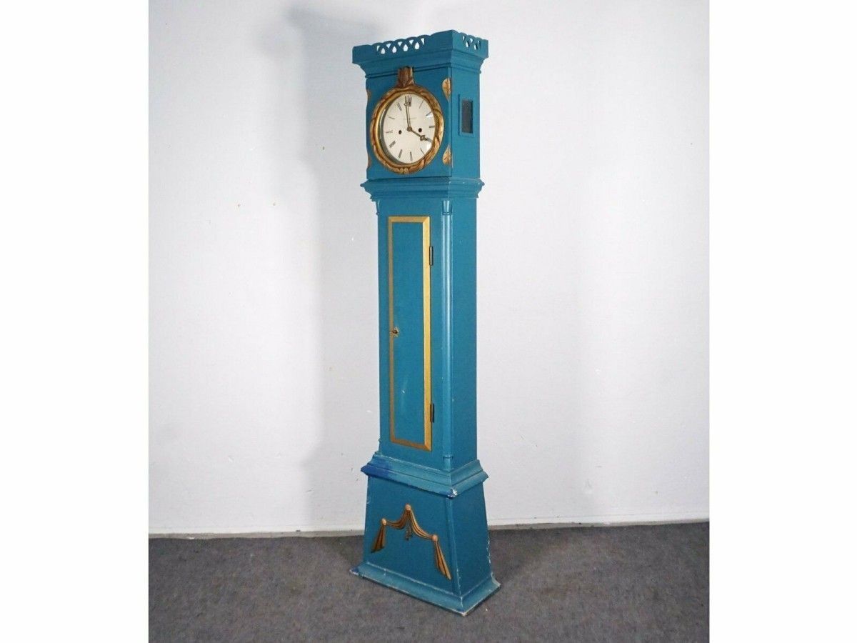 Standuhr Clock Dänemark Uhr Pendel Glocke Alt Antik