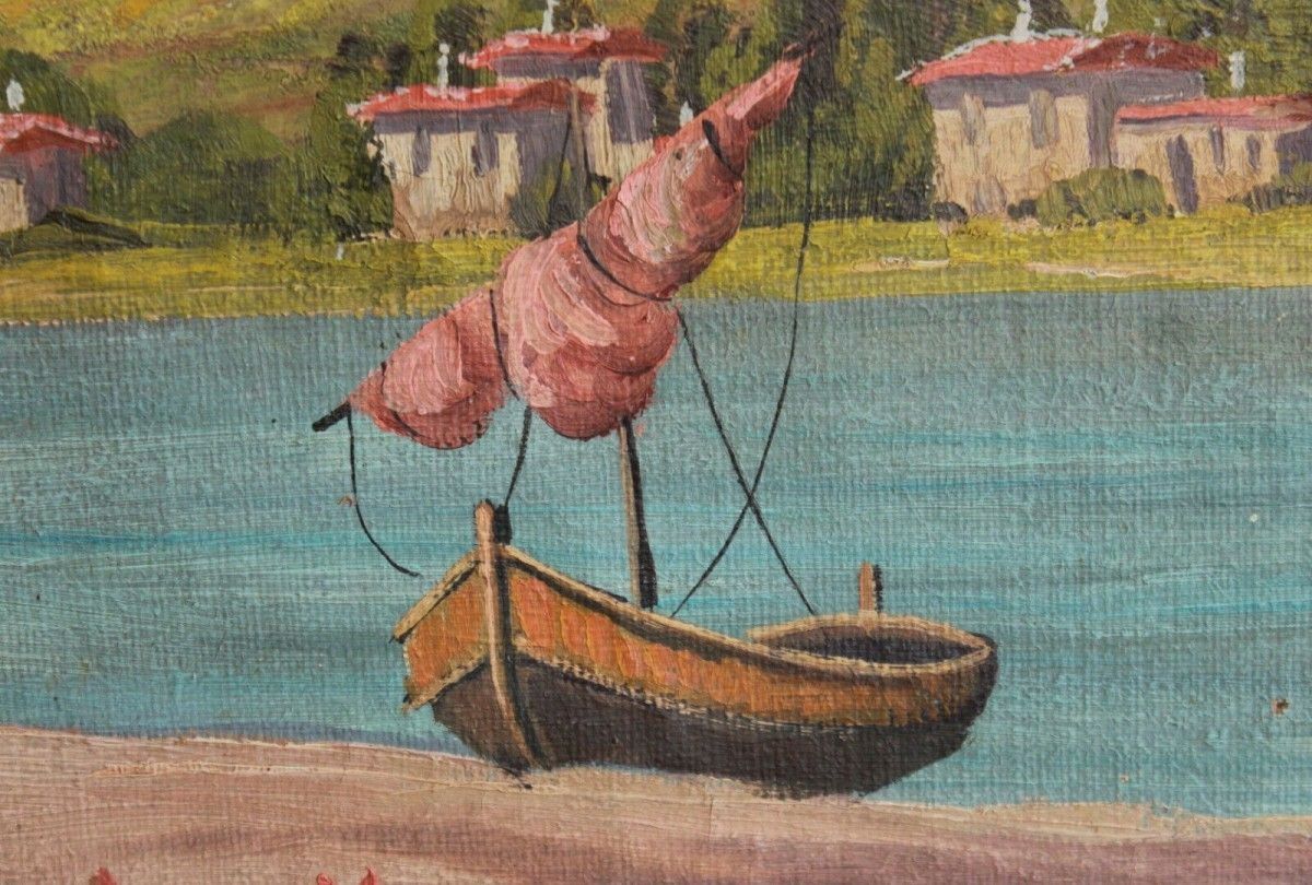 Ölgemälde signiert: "Gabini", südländische Landschaft  2000_0018