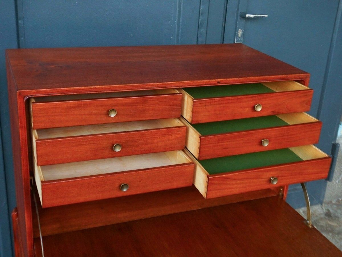 Sekretär Midcentury Anrichte Highboard Teak Alt Vintage 2103_0103