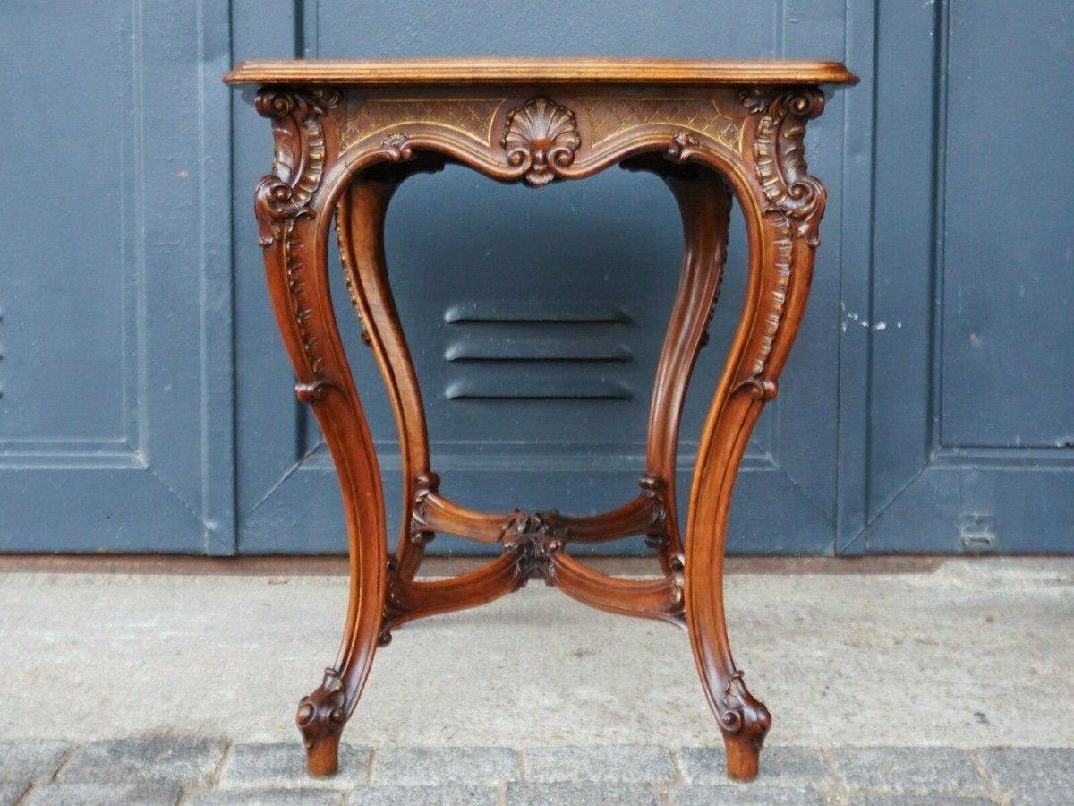 Tisch Wiener Barock Schreibtisch Nussbaum Alt Antik