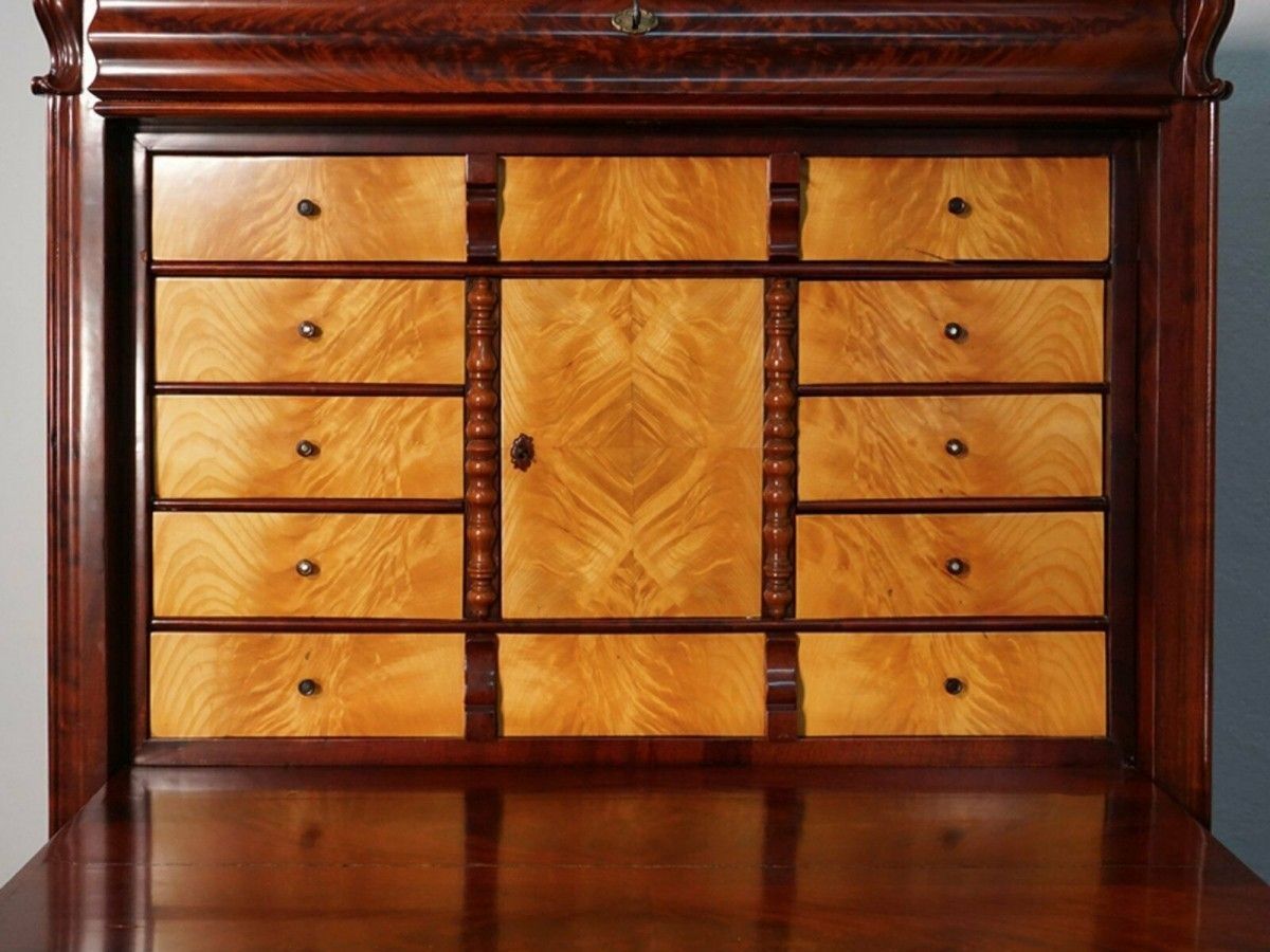 Standsekretär Louis Philippe Schrank Kommode Alt Antik