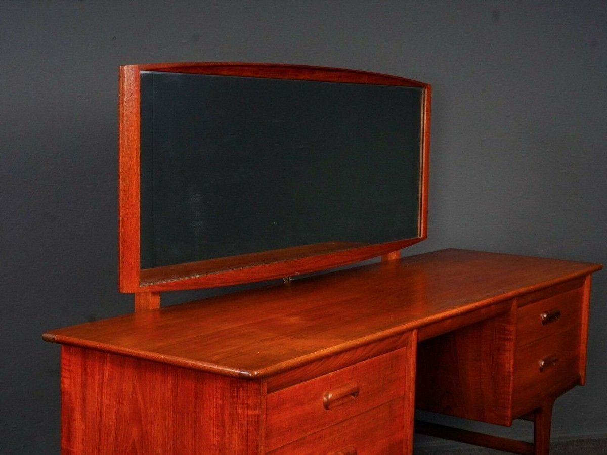 Spiegel-Kommode Midcentury Teak Tisch Alt Vintage 2102_2211