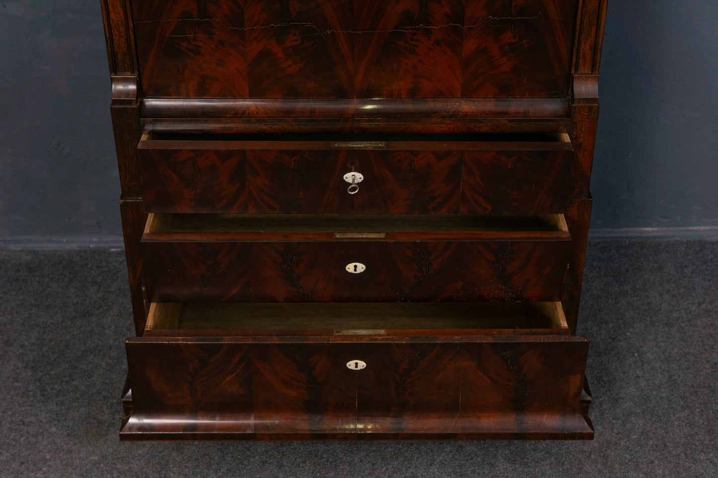 Sekretär Schreibtisch Desk Büro Tisch Schrank Kommode Alt Antik 2307_2702