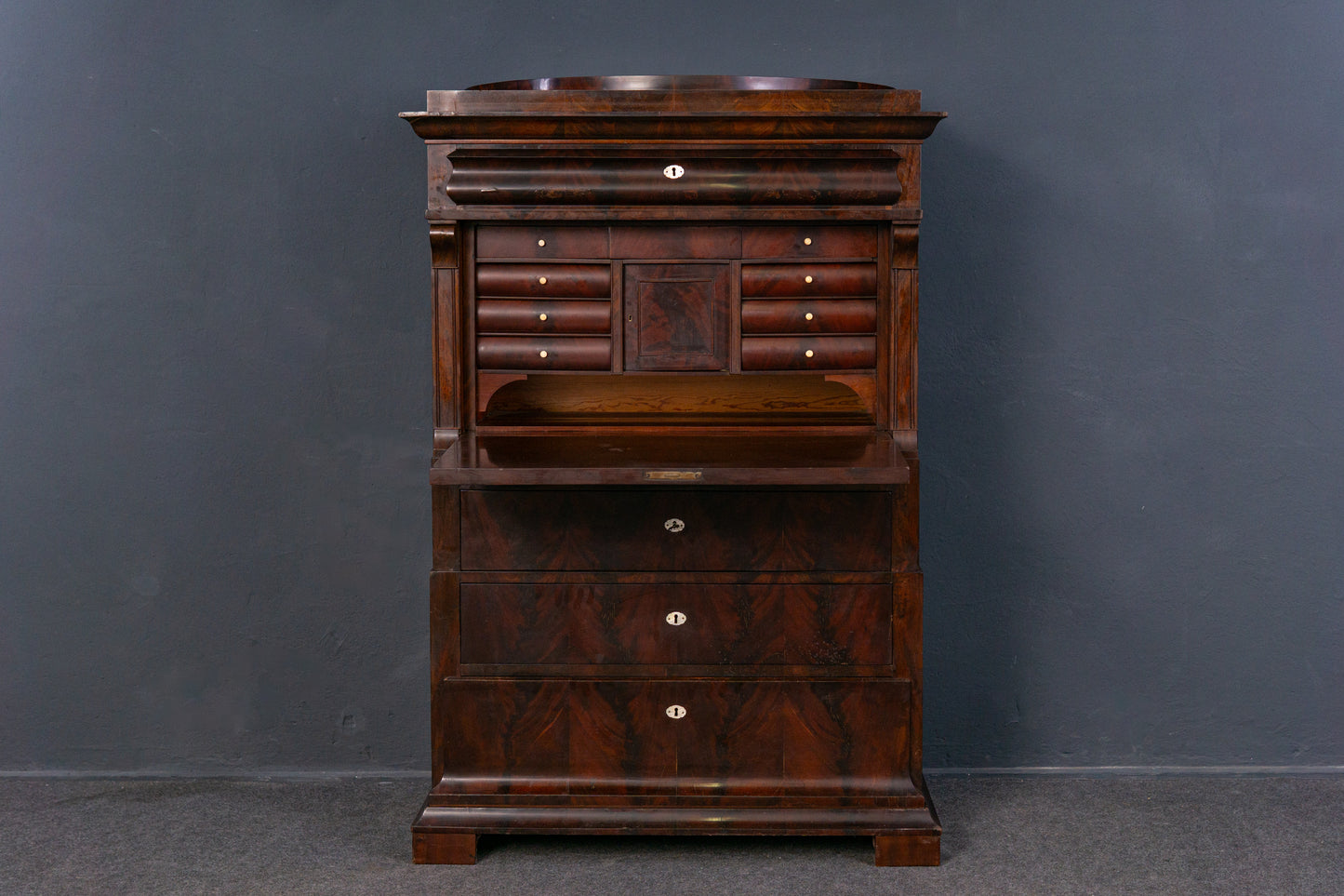 Sekretär Schreibtisch Desk Büro Tisch Schrank Kommode Alt Antik 2307_2702