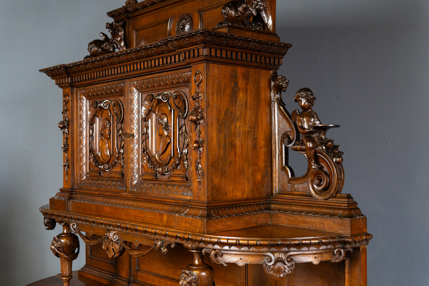 Antik Buffet Anrichte Schrank Regal Vintage Kommode MÖBLINGER 2501_1604