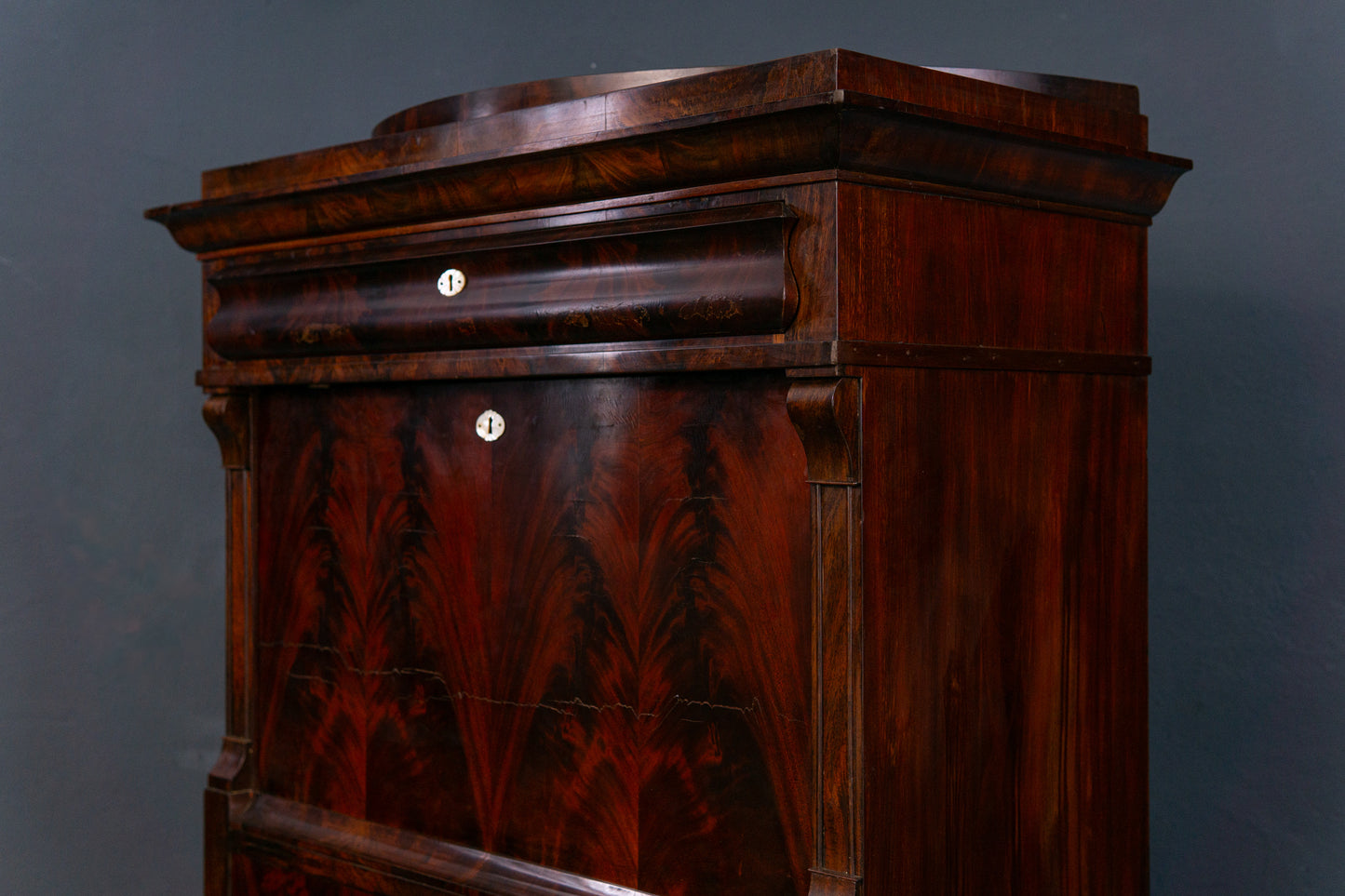 Sekretär Schreibtisch Desk Büro Tisch Schrank Kommode Alt Antik 2307_2702