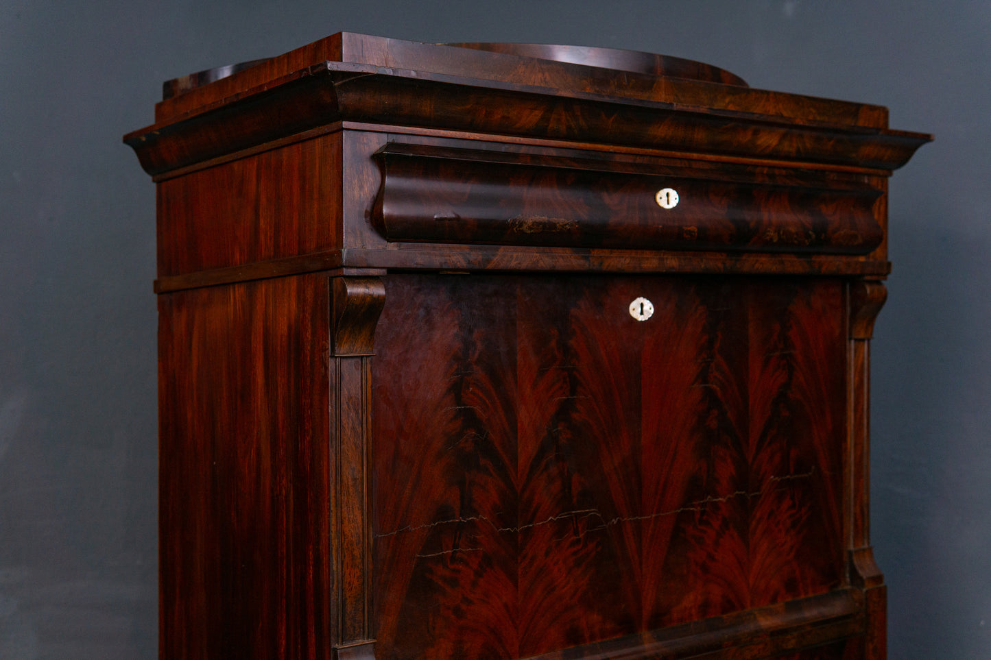 Sekretär Schreibtisch Desk Büro Tisch Schrank Kommode Alt Antik 2307_2702