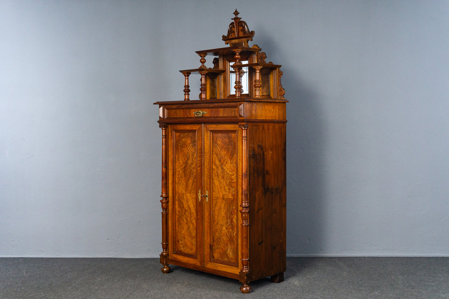 Vintage Vertiko Gründerzeit Antik Schrank Regal Kommode MÖBLINGER 2501_2004