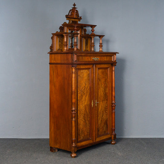 Vintage Vertiko Gründerzeit Antik Schrank Regal Kommode MÖBLINGER 2501_2004