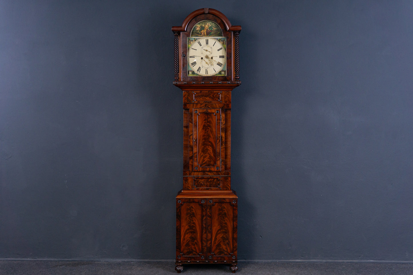Antike Englische Standuhr Gong Clock Zeit Uhr Kasten Alt 2308_0701