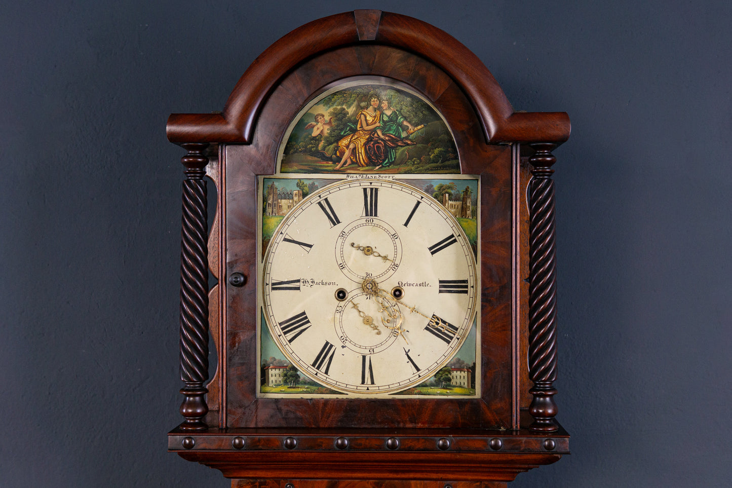 Antike Englische Standuhr Gong Clock Zeit Uhr Kasten Alt 2308_0701