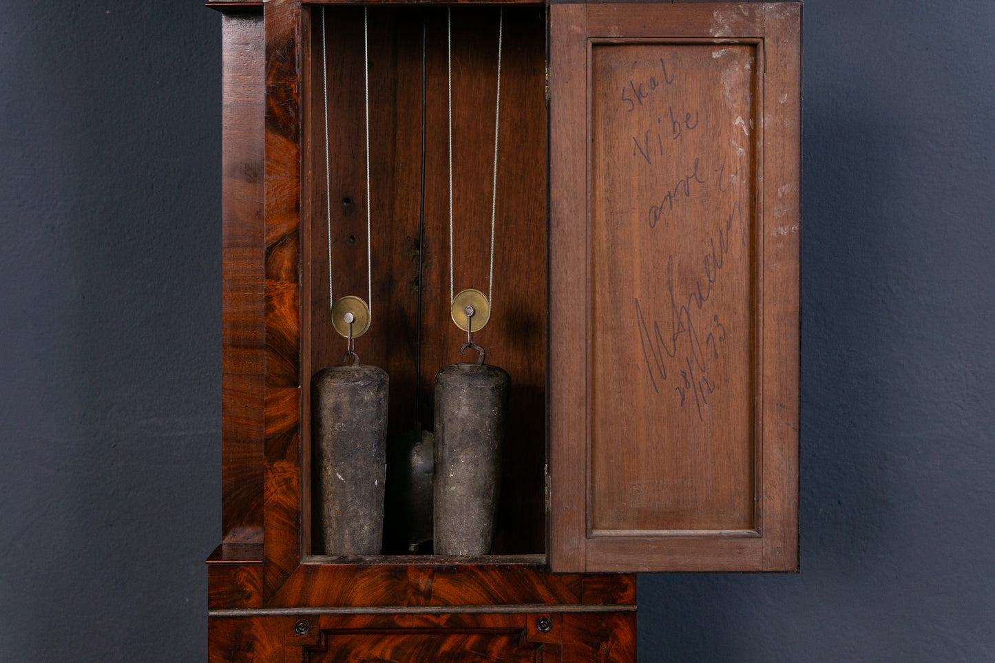 Antike Englische Standuhr Gong Clock Zeit Uhr Kasten Alt 2308_0701