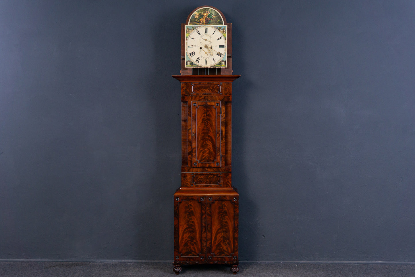 Antike Englische Standuhr Gong Clock Zeit Uhr Kasten Alt 2308_0701