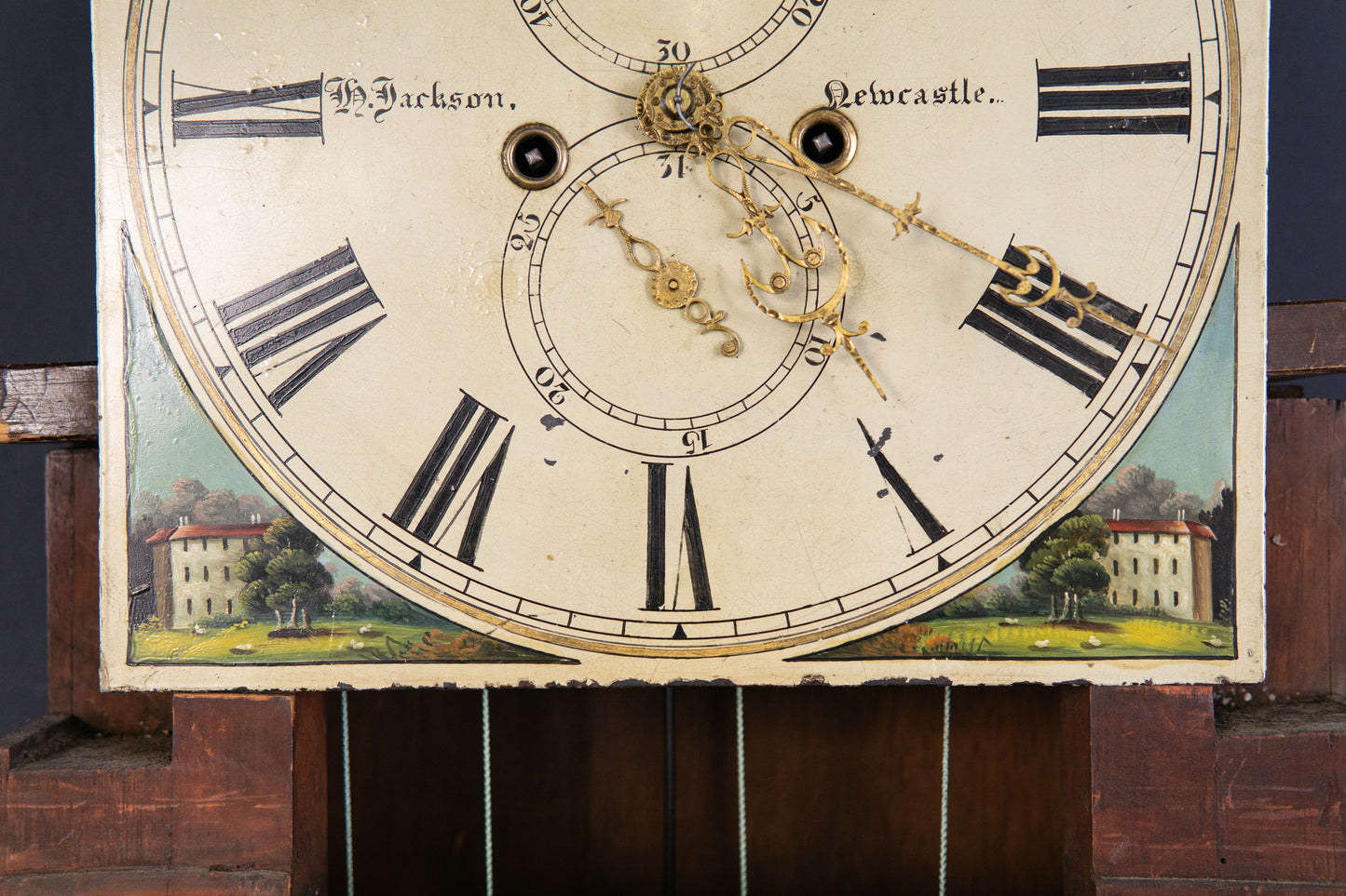 Antike Englische Standuhr Gong Clock Zeit Uhr Kasten Alt 2308_0701
