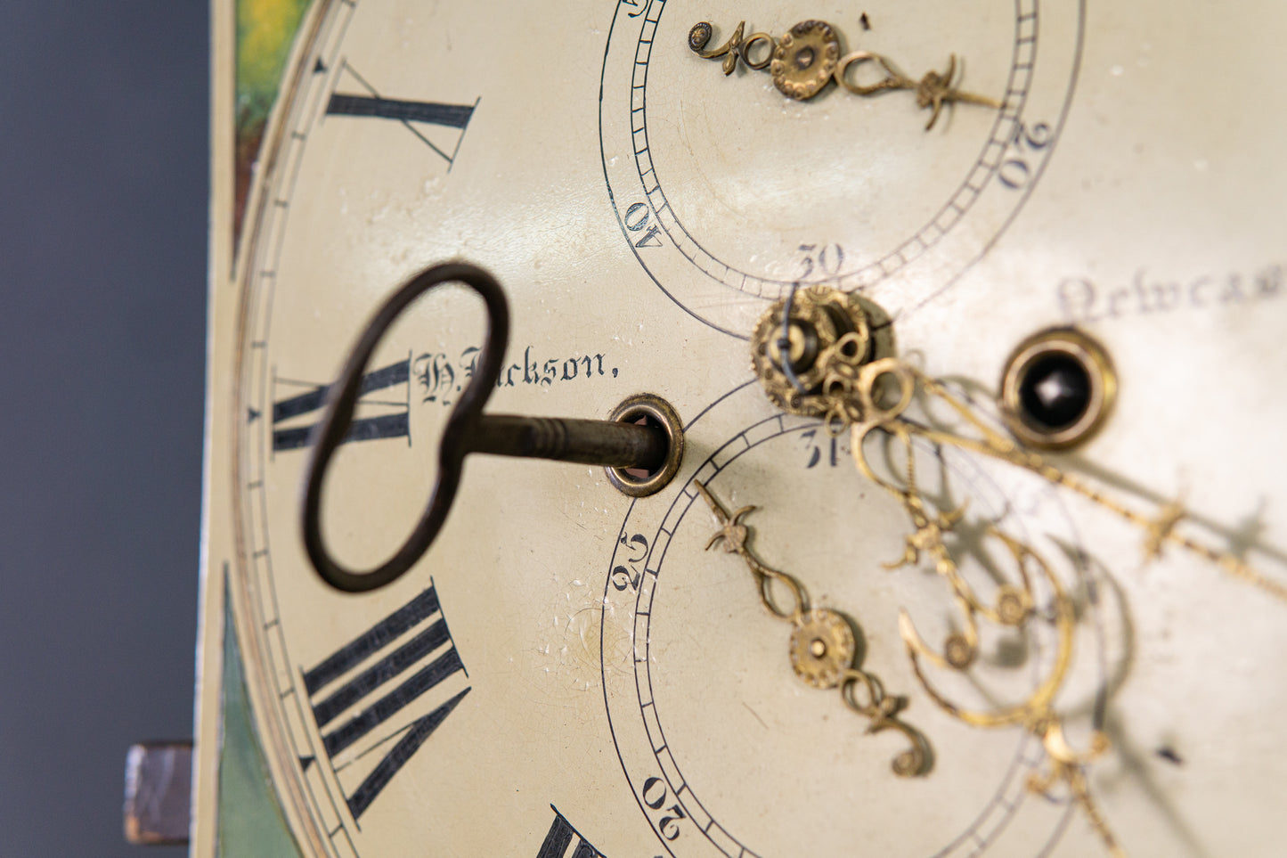 Antike Englische Standuhr Gong Clock Zeit Uhr Kasten Alt 2308_0701