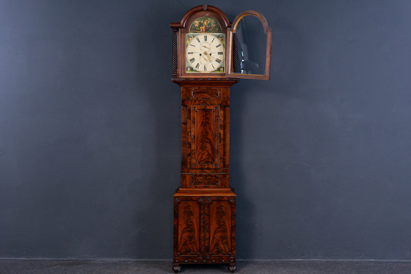 Antike Englische Standuhr Gong Clock Zeit Uhr Kasten Alt 2308_0701