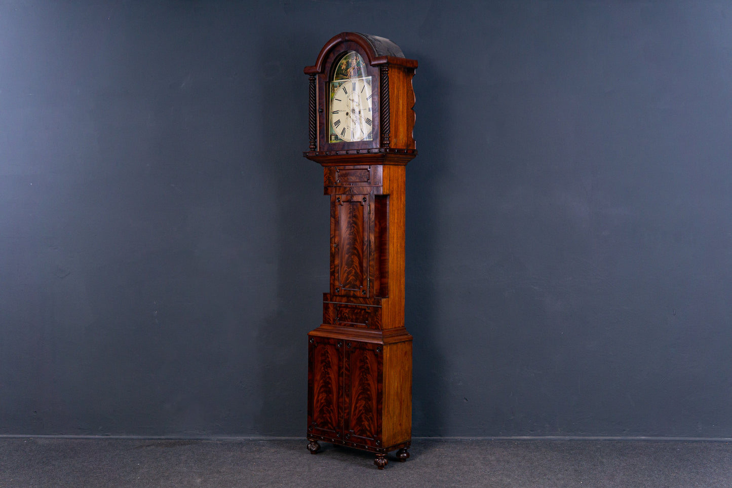 Antike Englische Standuhr Gong Clock Zeit Uhr Kasten Alt 2308_0701