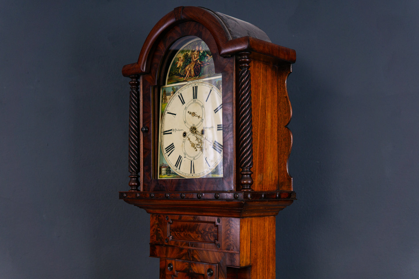 Antike Englische Standuhr Gong Clock Zeit Uhr Kasten Alt 2308_0701