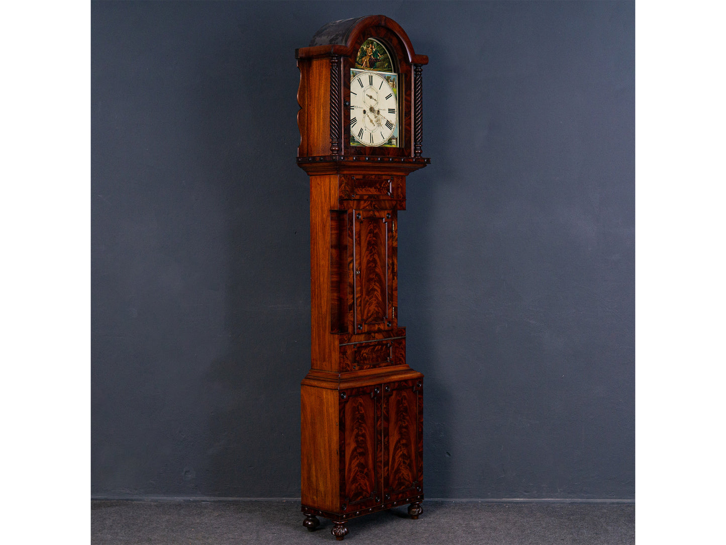 Antike Englische Standuhr Gong Clock Zeit Uhr Kasten Alt 2308_0701