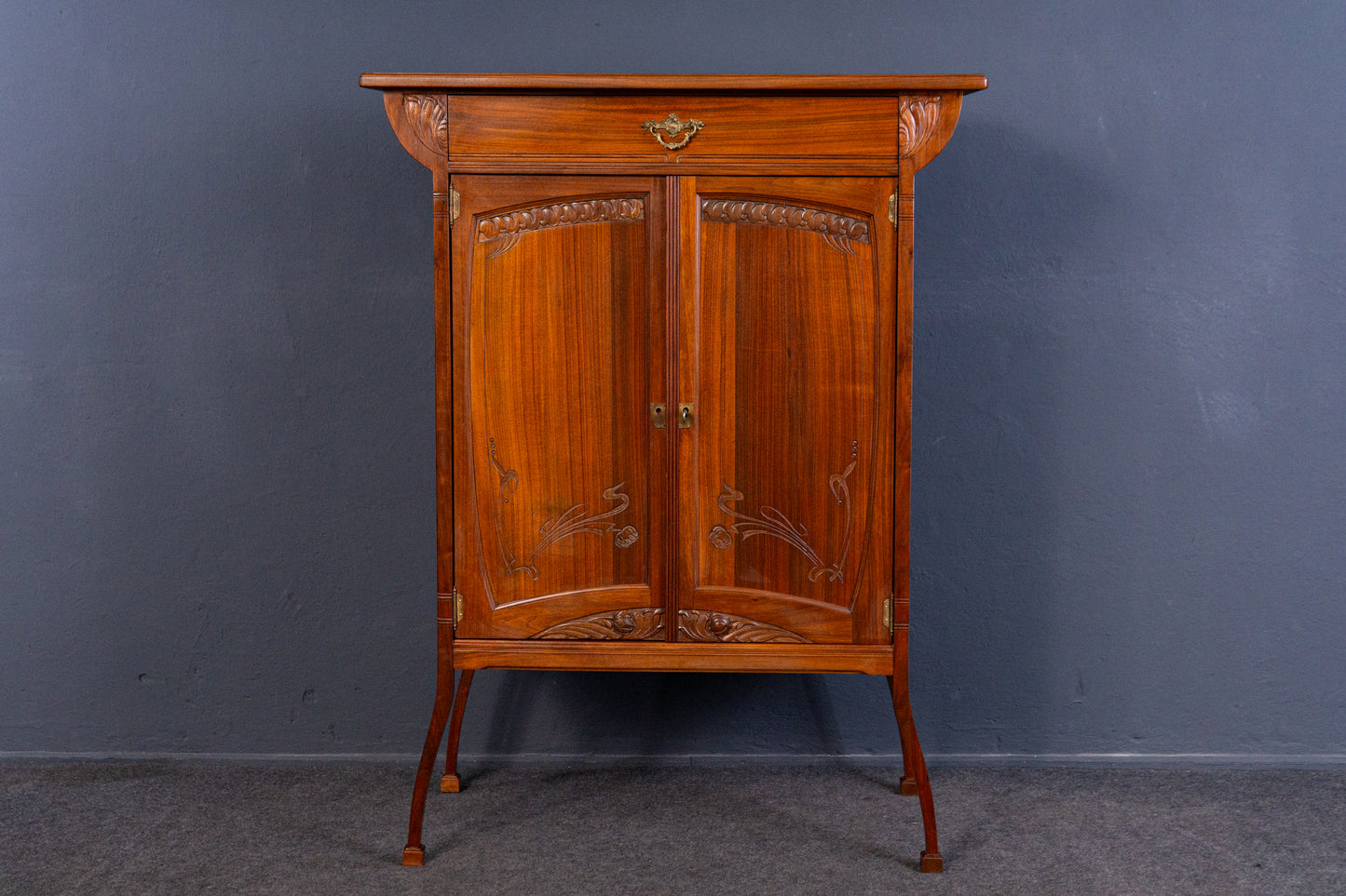 Jugendstil Vertiko Schrank Regal Kommode Vintage Antik MÖBLINGER 2406_2401