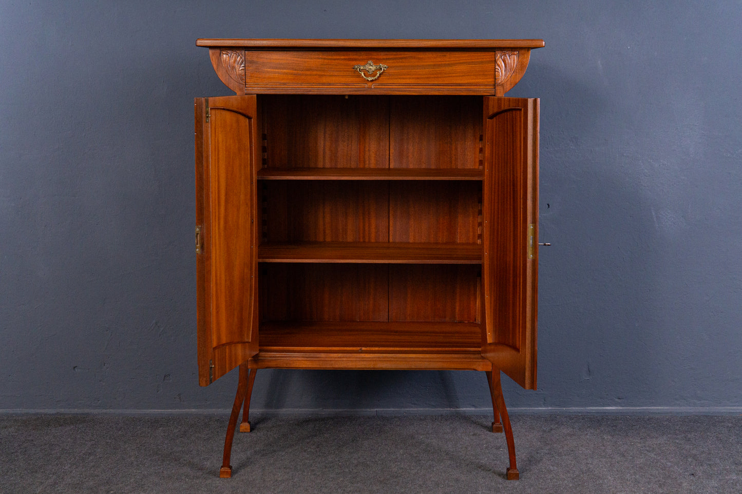 Jugendstil Vertiko Schrank Regal Kommode Vintage Antik MÖBLINGER 2406_2401