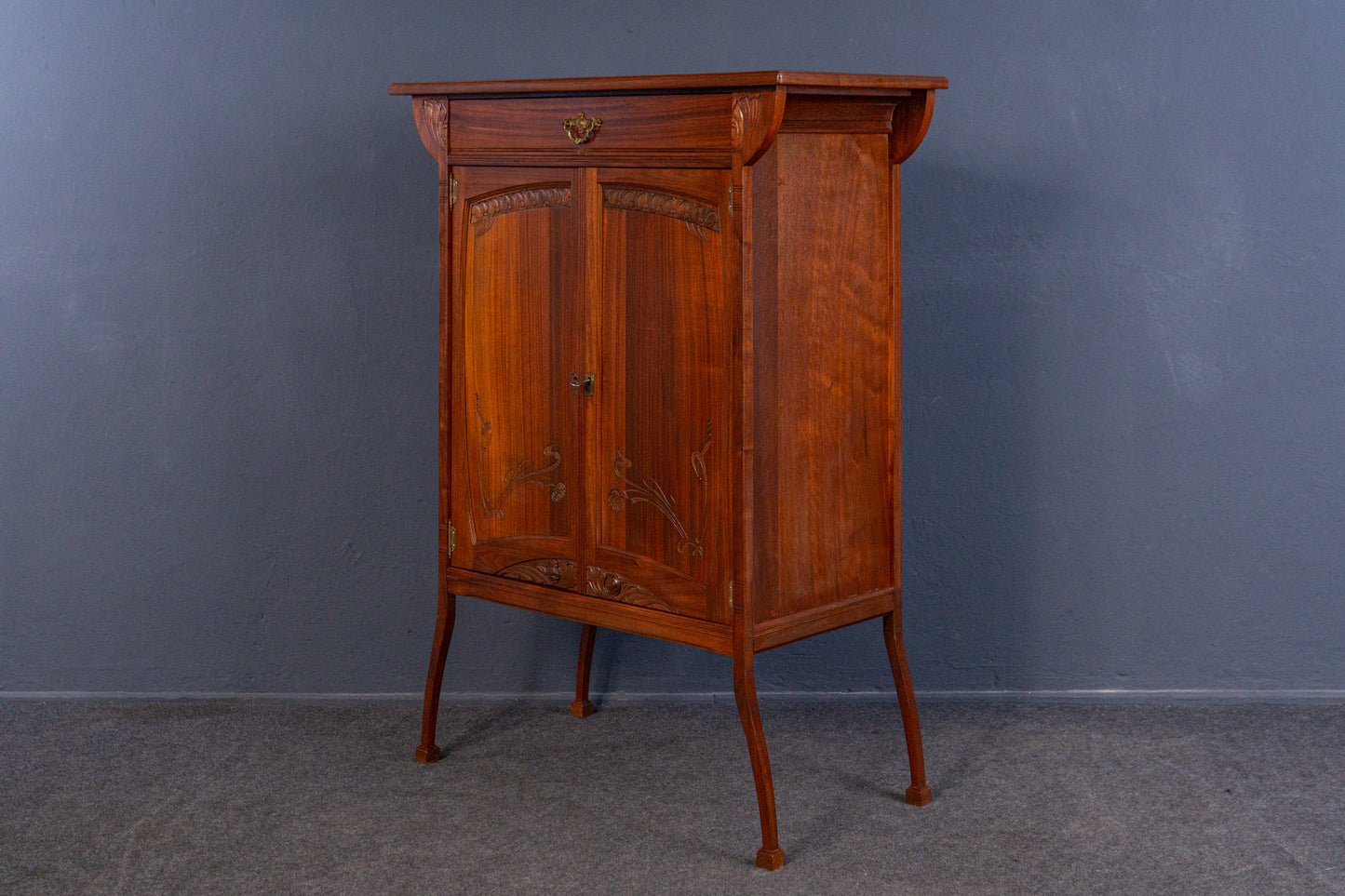Jugendstil Vertiko Schrank Regal Kommode Vintage Antik MÖBLINGER 2406_2401
