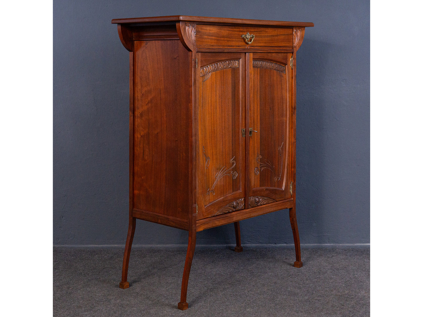 Jugendstil Vertiko Schrank Regal Kommode Vintage Antik MÖBLINGER 2406_2401