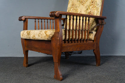 verstellbarer Sessel im typischen Englischen Stil, Anfang des 20.Jahrhunderts - Stuhl Armlehnensessel Chair Alt Antik MÖBLINGER