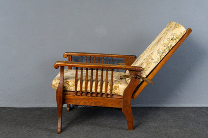 verstellbarer Sessel im typischen Englischen Stil, Anfang des 20.Jahrhunderts - Stuhl Armlehnensessel Chair Alt Antik MÖBLINGER