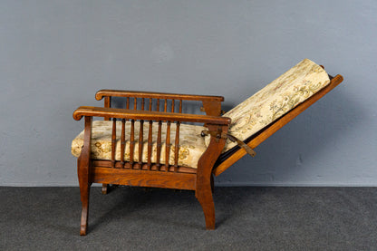 verstellbarer Sessel im typischen Englischen Stil, Anfang des 20.Jahrhunderts - Stuhl Armlehnensessel Chair Alt Antik MÖBLINGER