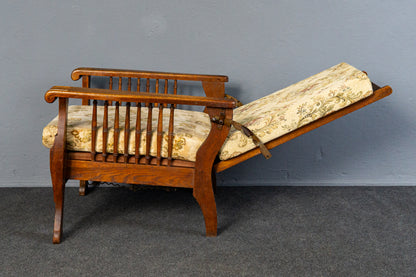 verstellbarer Sessel im typischen Englischen Stil, Anfang des 20.Jahrhunderts - Stuhl Armlehnensessel Chair Alt Antik MÖBLINGER