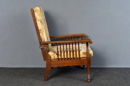 verstellbarer Sessel im typischen Englischen Stil, Anfang des 20.Jahrhunderts - Stuhl Armlehnensessel Chair Alt Antik MÖBLINGER