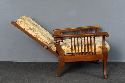 verstellbarer Sessel im typischen Englischen Stil, Anfang des 20.Jahrhunderts - Stuhl Armlehnensessel Chair Alt Antik MÖBLINGER