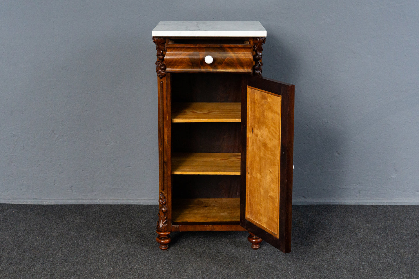 Schöner Louis Philippe Nachtschrank, Mitte des 19.Jahrhunderts - Nachttisch Kommode Regal Schrank Alt Antik MÖBLINGER