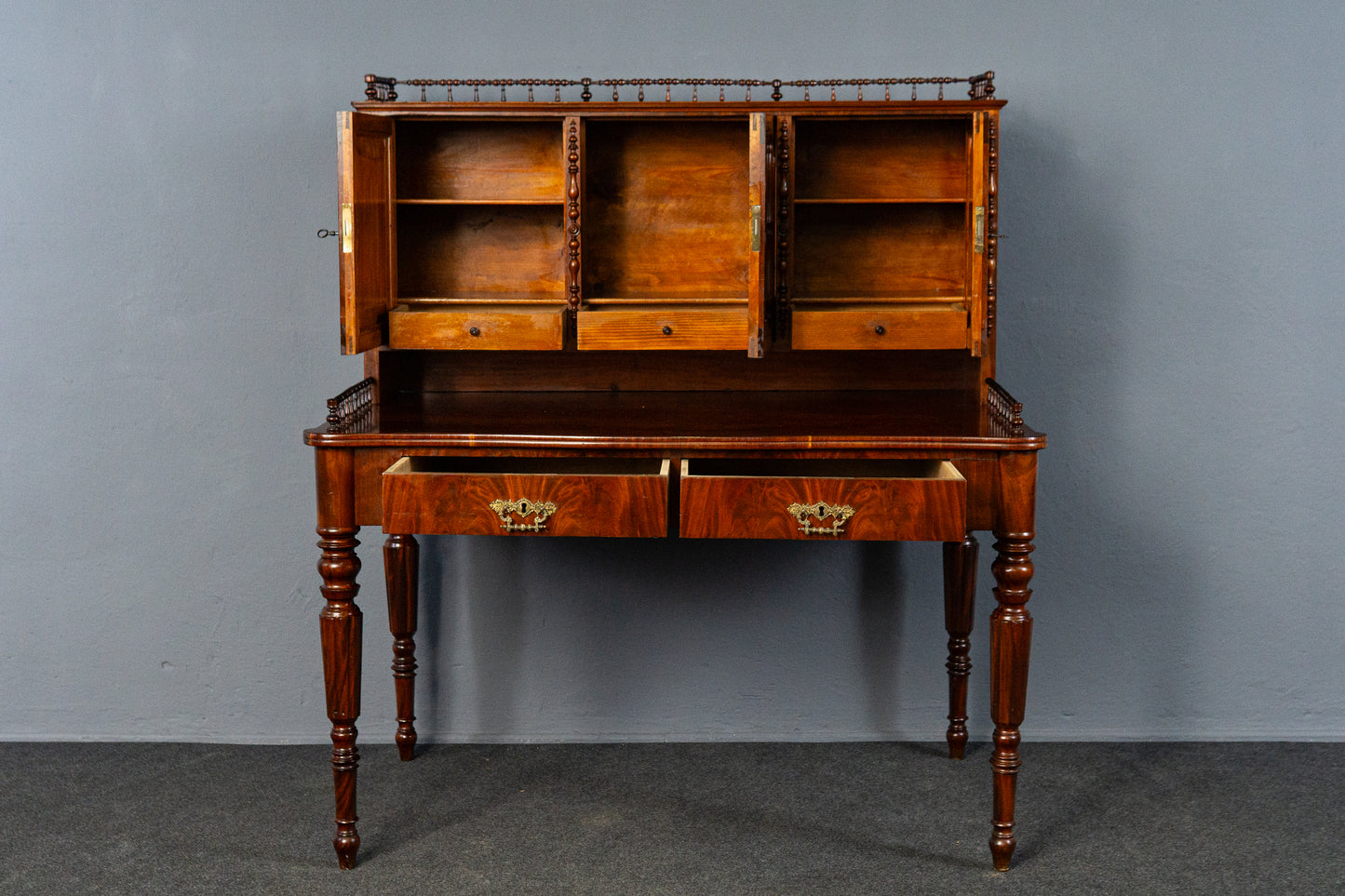 Sekretär Schreibtisch Desk Büro Kommode Antik Vintage MÖBLINGER 2502_0302