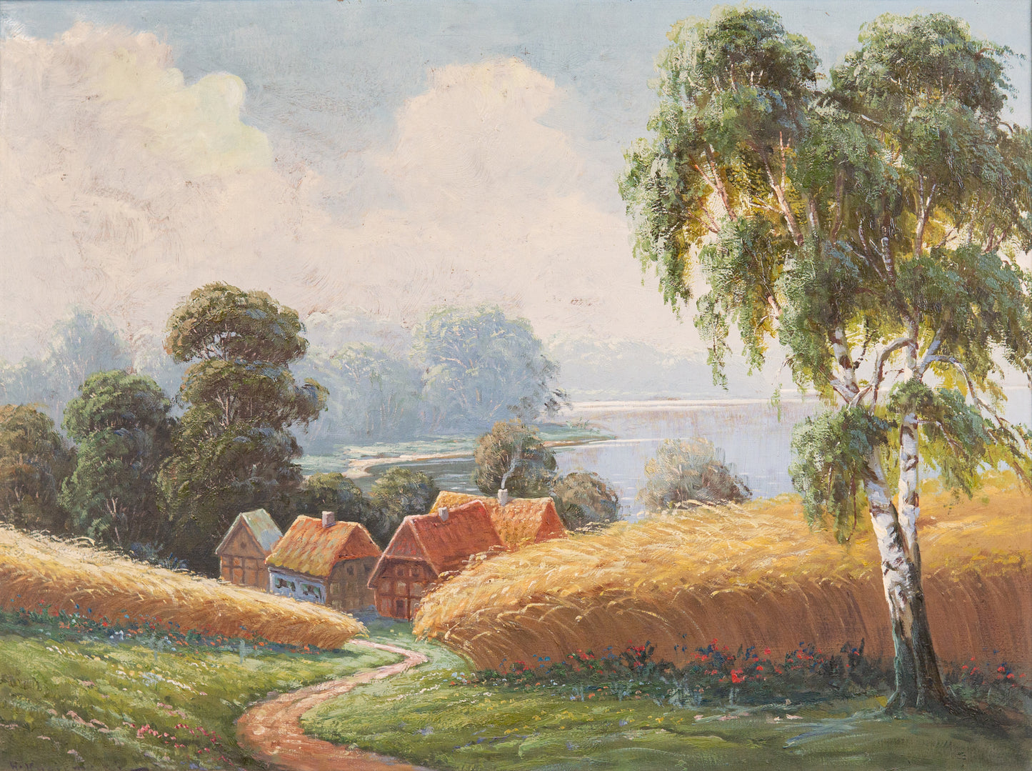 Bild Brandenburg Landschaft Kunst Ölgemälde Gemälde Alt 2308_1703