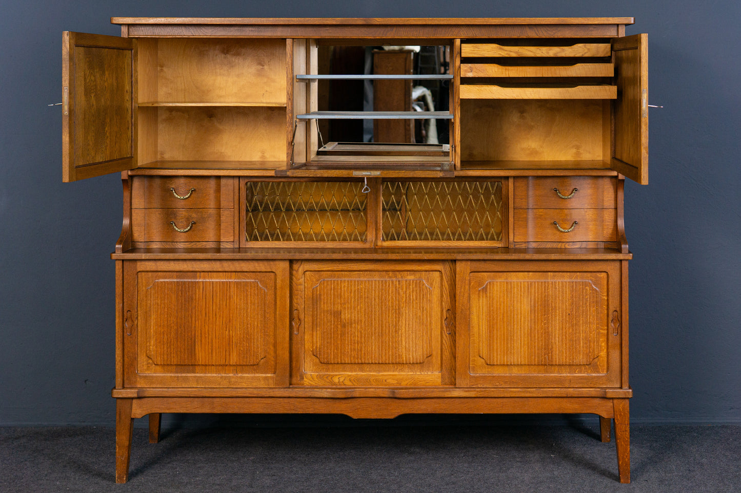 Vintage Sideboard Highboard Regal Schrank Kommode Eiche 2308_1704