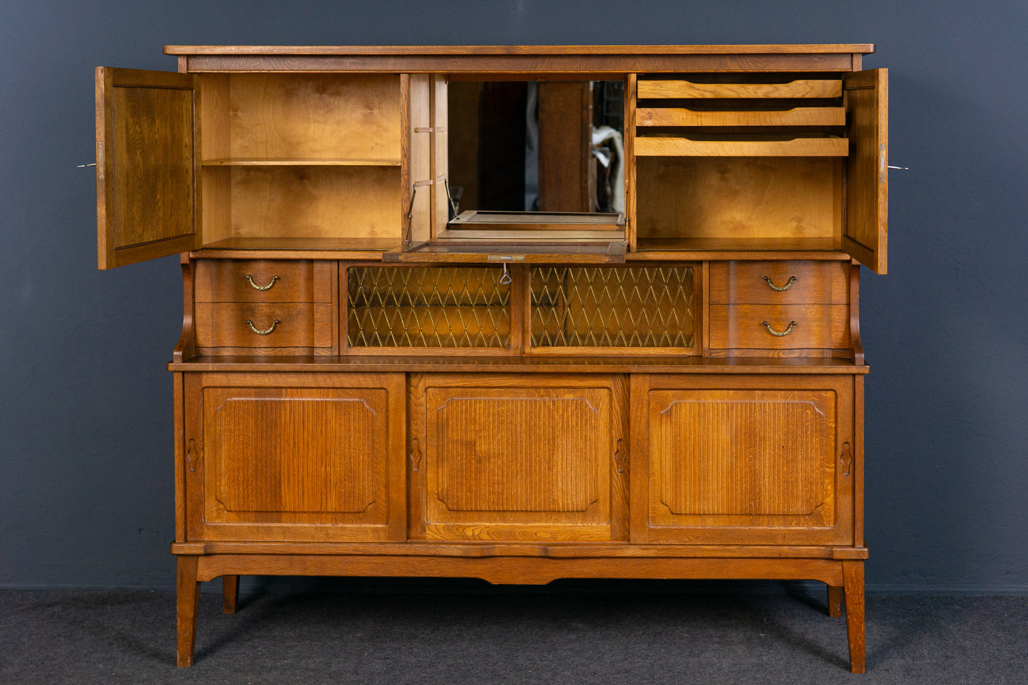 Vintage Sideboard Highboard Regal Schrank Kommode Eiche 2308_1704