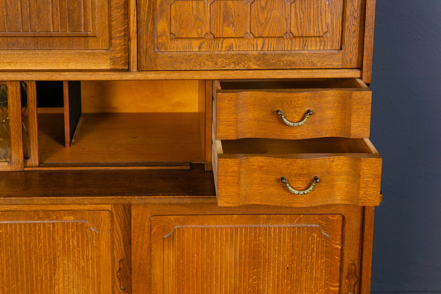 Vintage Sideboard Highboard Regal Schrank Kommode Eiche 2308_1704