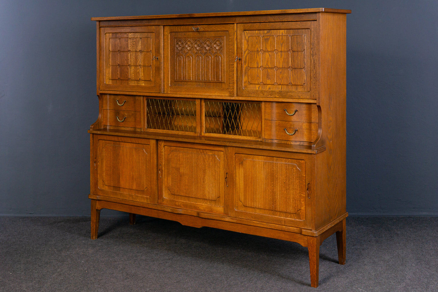 Vintage Sideboard Highboard Regal Schrank Kommode Eiche 2308_1704