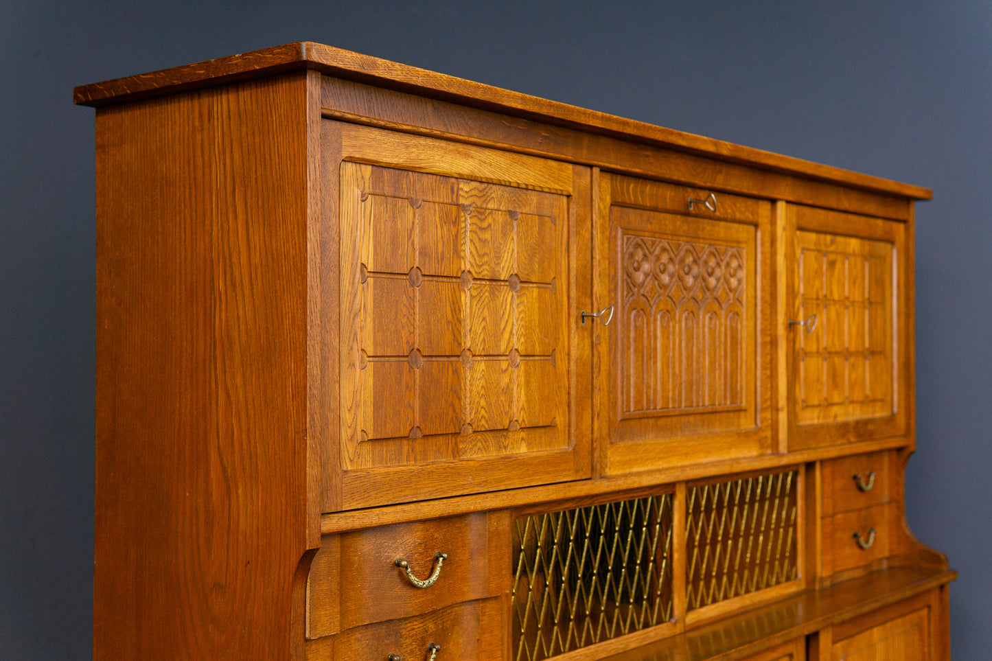 Vintage Sideboard Highboard Regal Schrank Kommode Eiche 2308_1704