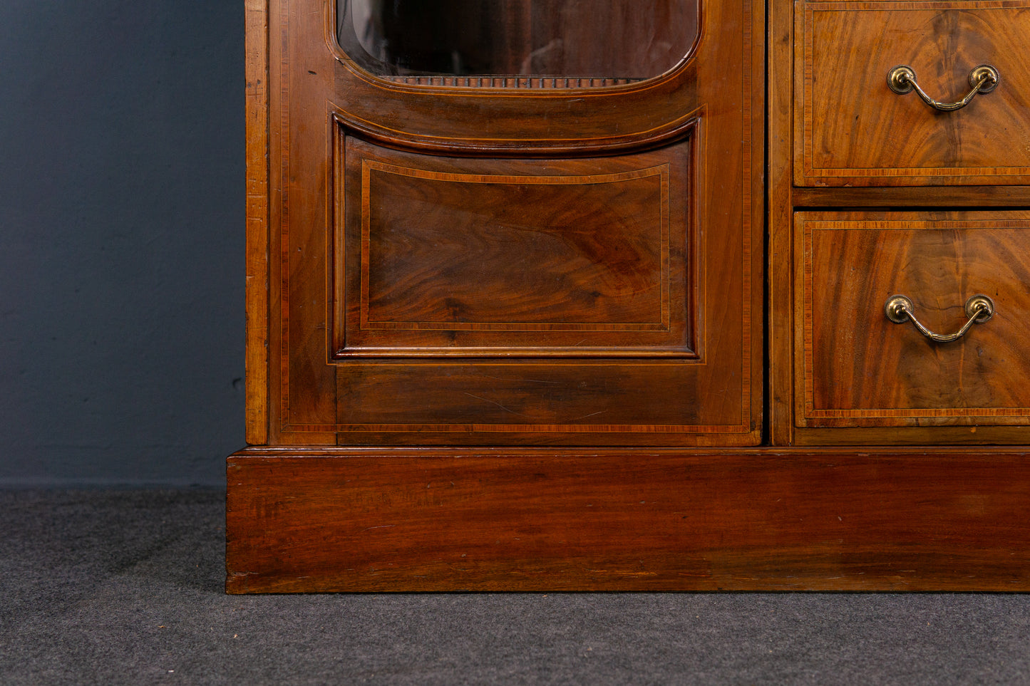 engl. Bücherschrank Buffet Vitrine Schrank Büro Alt Antik 2308_1705