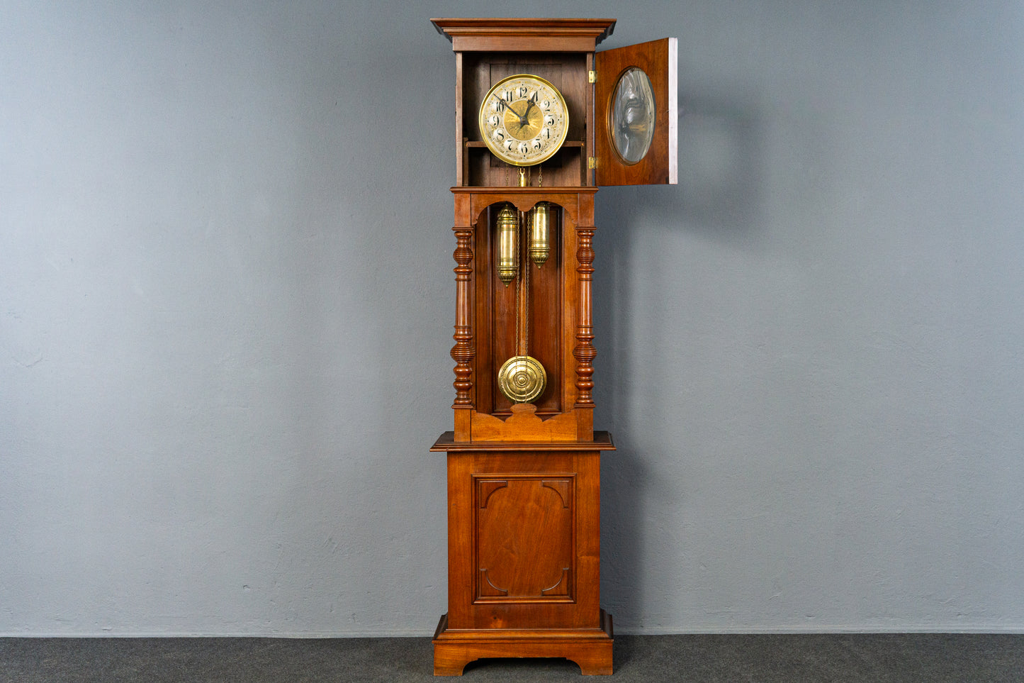 Elegante Gründerzeit Standuhr, zweite Hälfte des 19.Jahrhunderts - Clock Zeit Uhr Antik Alt MÖBLINGER