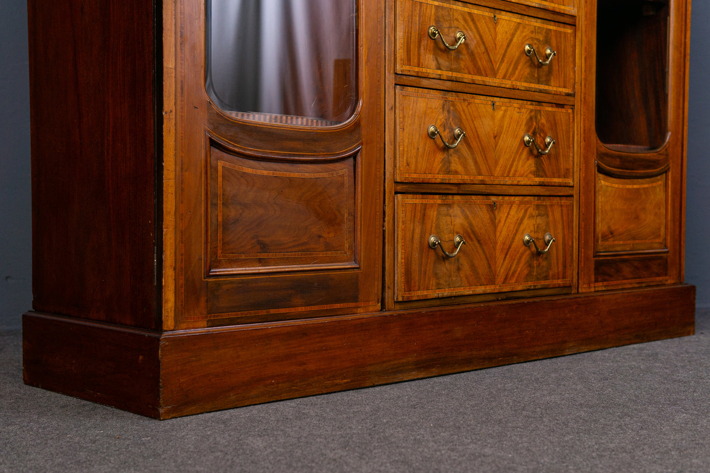 engl. Bücherschrank Buffet Vitrine Schrank Büro Alt Antik 2308_1705