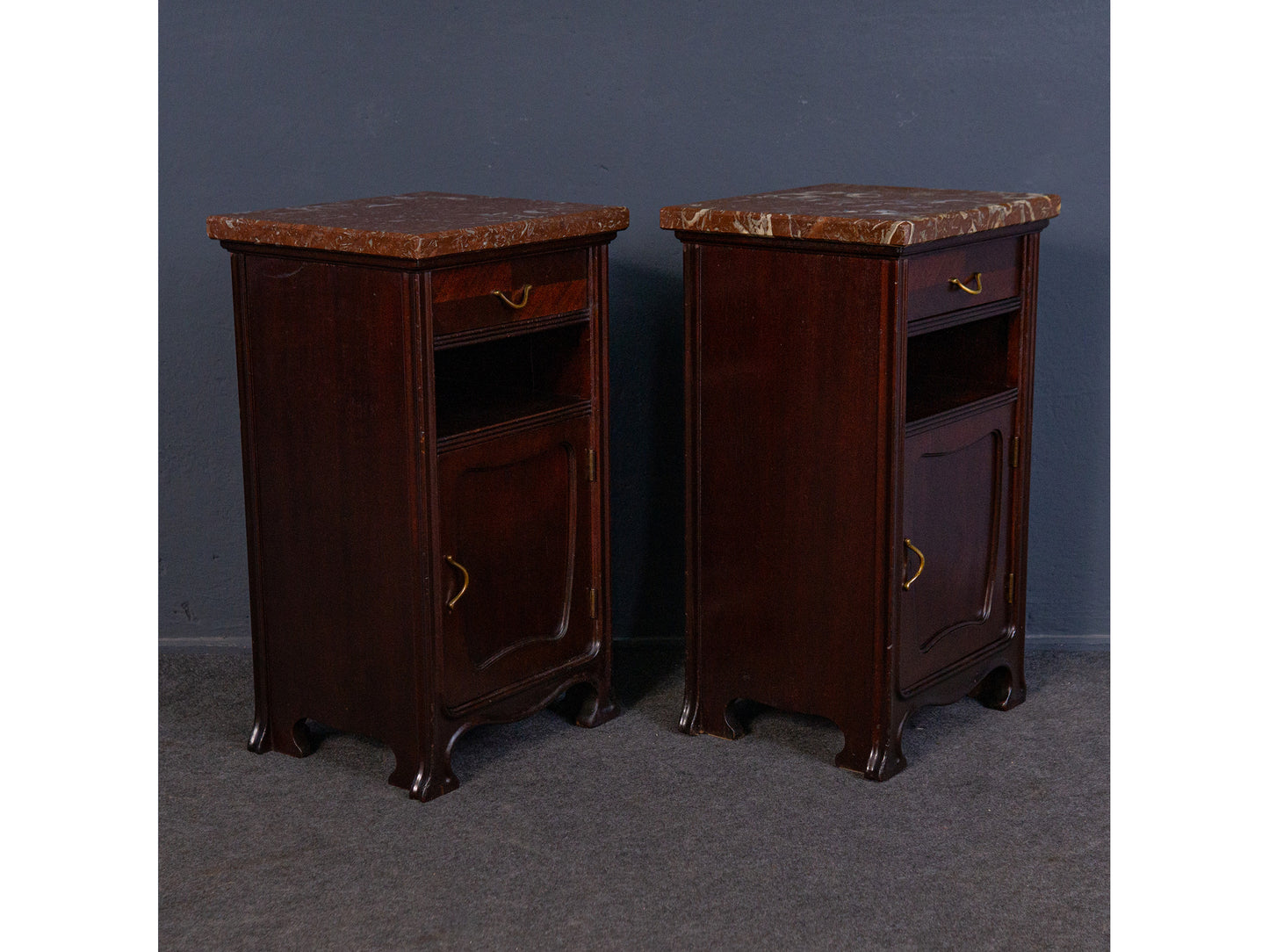 paar Nachtschränke Kommode Schrank Tisch Regal Alt Antik MÖBLINGER 2407_0406